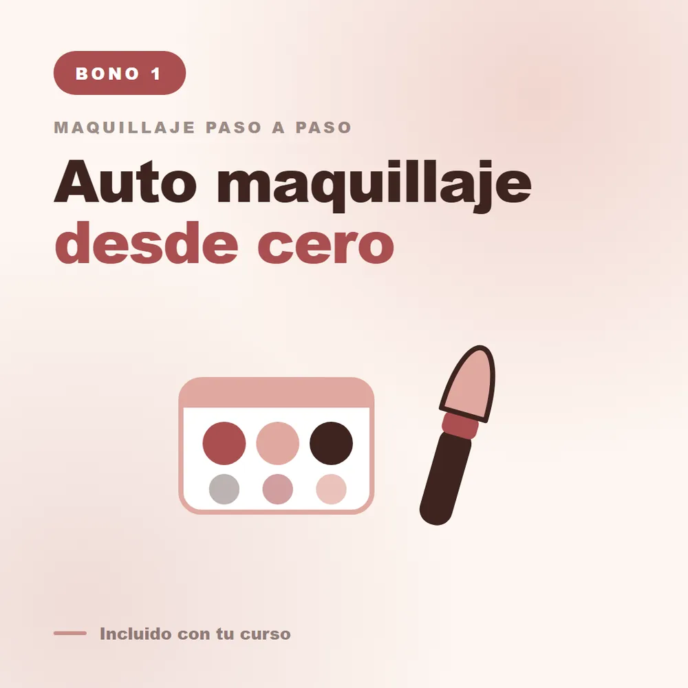 IMAGEN: mockup del bono 1 — auto maquillaje desde cero