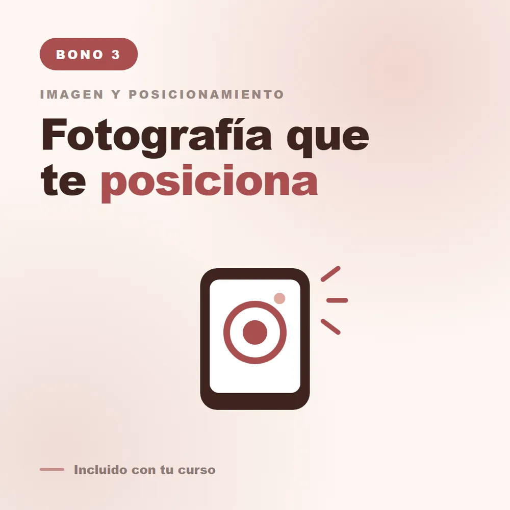 IMAGEN: mockup del bono 3 — imagen y posicionamiento